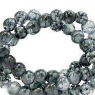 Glaskralen gemêleerd 6mm Dark grey